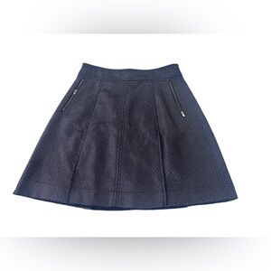 Banana Republic Black Faux Leather Textured Skirt with pockets